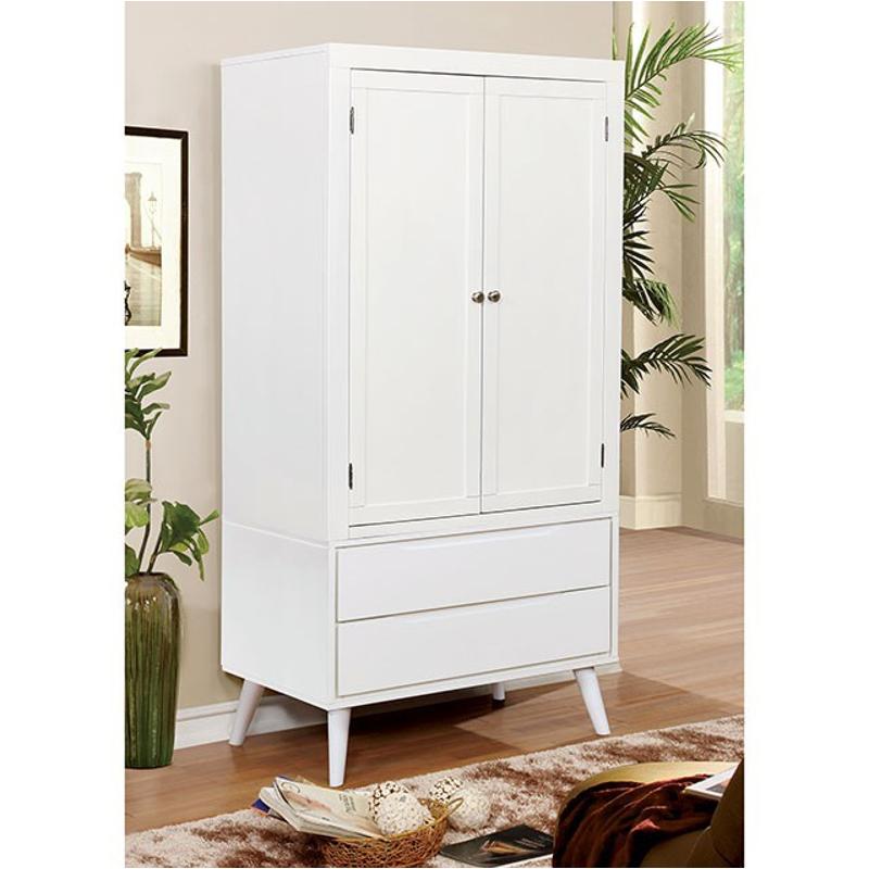 Cm7386wh-ar Furniture Of America Lennart - White Bedroom Furniture Armoire