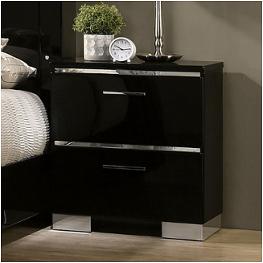 Foa7039n Furniture Of America Carlie - Black Bedroom Furniture Nightstand