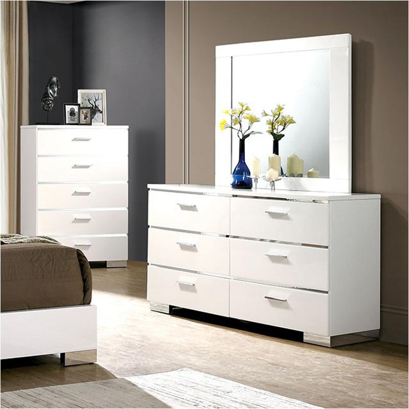 Cm7049wh-d Furniture Of America Carlie - White Bedroom Furniture Dresser