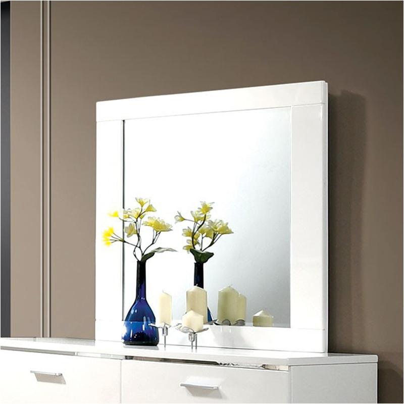 Cm7049wh-m Furniture Of America Carlie - White Bedroom Furniture Mirror