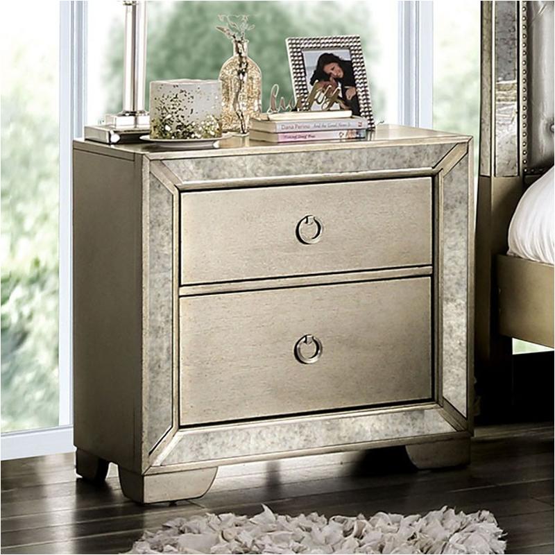 Cm7195n Furniture Of America Loraine Bedroom Furniture Nightstand