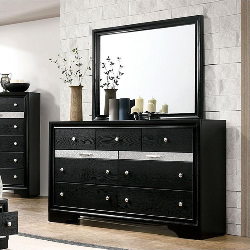 Cm7552bk-d Furniture Of America Chrissy - Black Bedroom Furniture Dresser