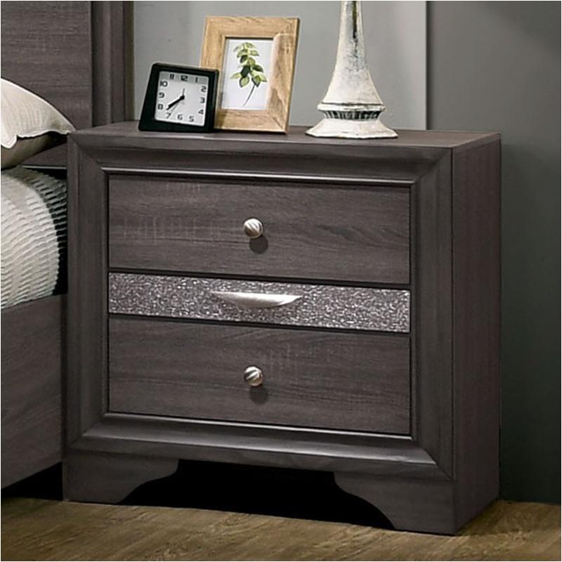 Cm7552gy-n Furniture Of America Chrissy - Gray Bedroom Furniture Nightstand