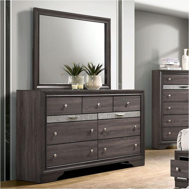 Cm7552gy-d Furniture Of America Chrissy - Gray Bedroom Furniture Dresser