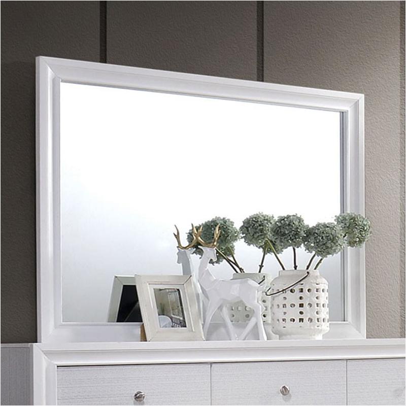 Cm7552m Furniture Of America Chrissy - White Bedroom Furniture Mirror