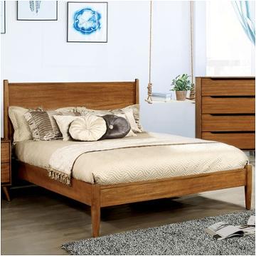 Cm7386a-ck Furniture Of America Lennart - Oak Bedroom Furniture Bed