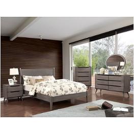Cm7386gy-q Furniture Of America Lennart - Oak Bedroom Furniture Bed