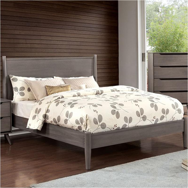 Cm7386gy-ek Furniture Of America Lennart - Oak Bedroom Furniture Bed