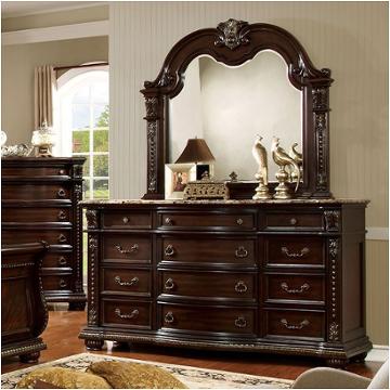 Cm7670d Furniture Of America Fromberg - Brown Cherry Bedroom Furniture Dresser