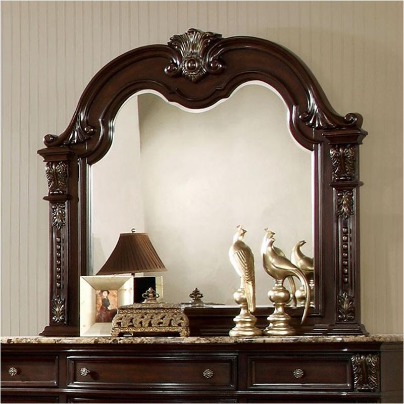 Cm7670m Furniture Of America Fromberg - Brown Cherry Bedroom Furniture Mirror