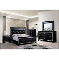 Cm7979bk-q Furniture Of America Bellanova - Black Bedroom Furniture Bed