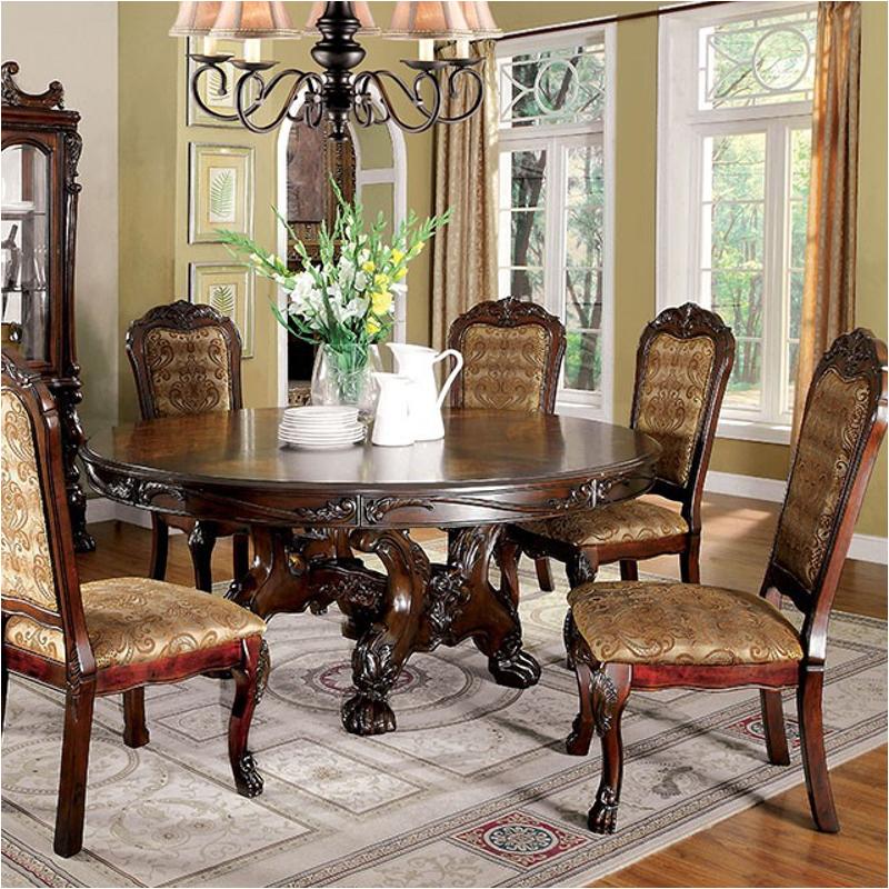 Furniture of america bellagio deals round dining table