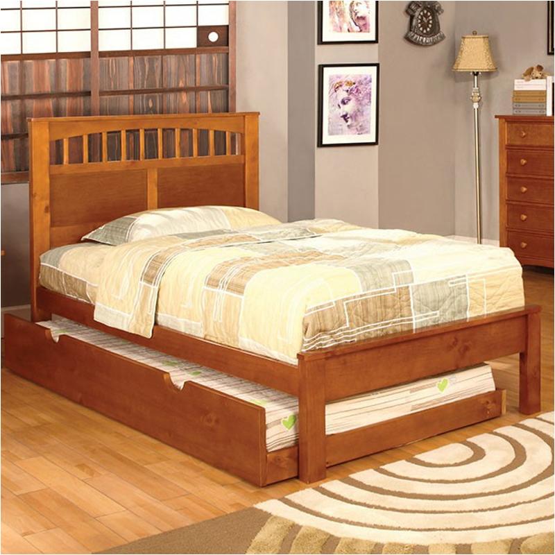 Cm7904oak-f Furniture Of America Carus Bedroom Furniture Bed