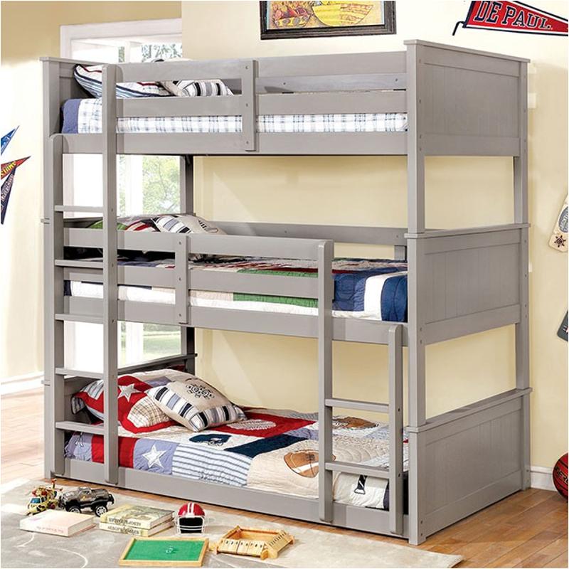 Cm-bk628gy-t Furniture Of America Abigail Bedroom Furniture Bed