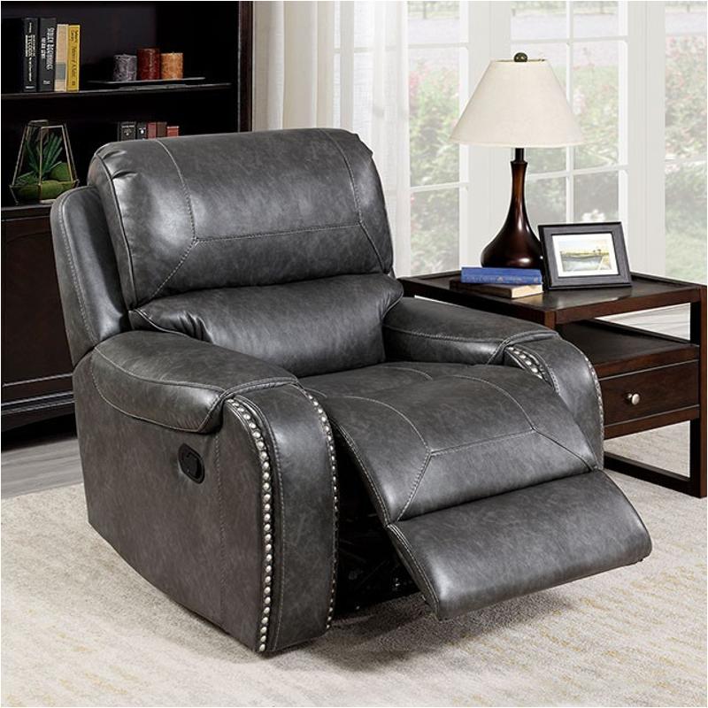 Cm6950gy-ch Furniture Of America Walter Living Room Furniture Recliner