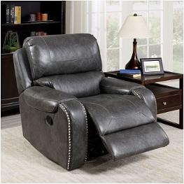 Cm6950gy-ch Furniture Of America Walter Living Room Furniture Recliner