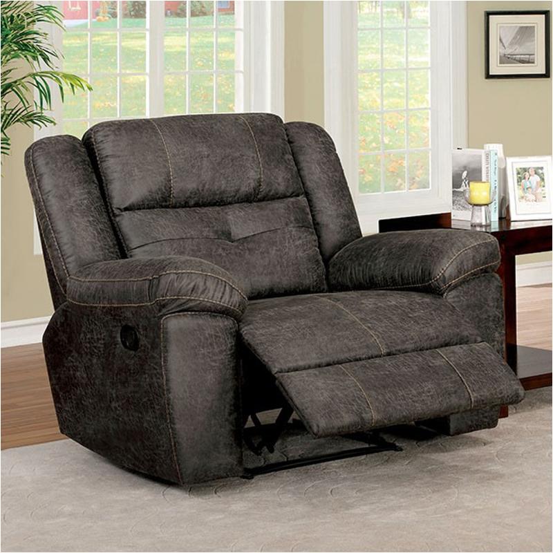 Cm6943-ch Furniture Of America Chichester Living Room Furniture Recliner