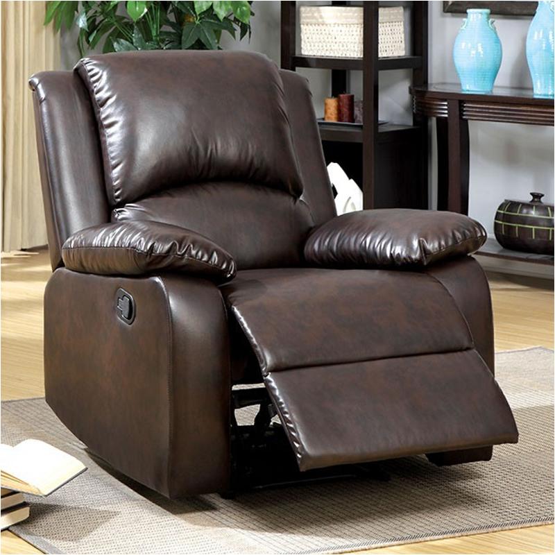 Cm6555-c Furniture Of America Oxford Living Room Furniture Recliner