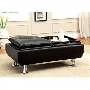 Cm2677bk-ot Furniture Of America Hauser Living Room Furniture Ottoman