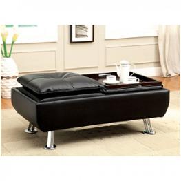 Cm2677bk-ot Furniture Of America Hauser Living Room Furniture Ottoman