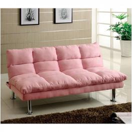 Cm2902pk Furniture Of America Saratoga - Pink Living Room Furniture Futon