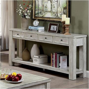 Cm4327wh-s Furniture Of America Meadow - Antique White Living Room Furniture Sofa Table