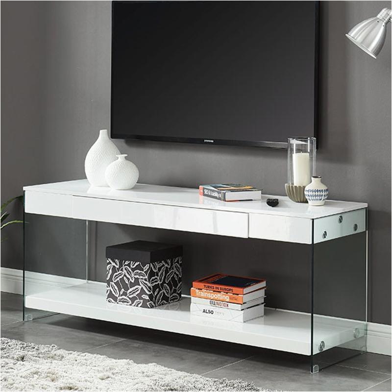 Cm5206wh-tv-70 Furniture Of America Sabugal - White Home Entertainment Furniture Tv Console