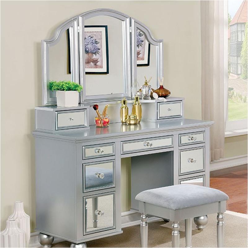 Cm-dk6162sv Furniture Of America Tracie Bedroom Furniture Vanitie