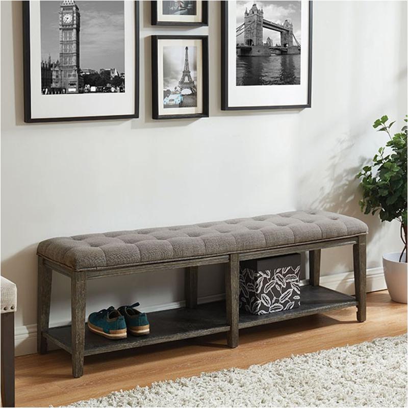 Cm-bn5666gy Furniture Of America Tayah Living Room Furniture Benche