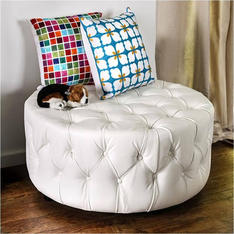Cm-ac6289wh Furniture Of America Living Room Furniture Ottoman