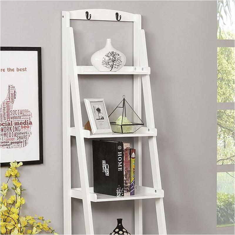 Cm-ac808wh Furniture Of America Theron Living Room Furniture Bookcase