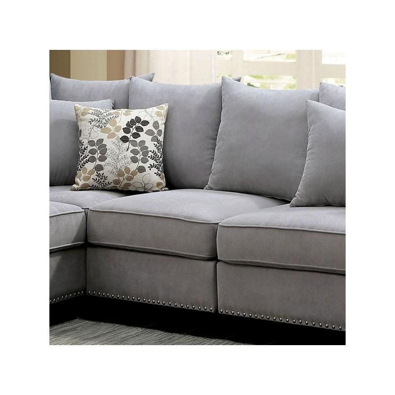 Cm6156gy-ch Furniture Of America Skyler Living Room Furniture Sectional