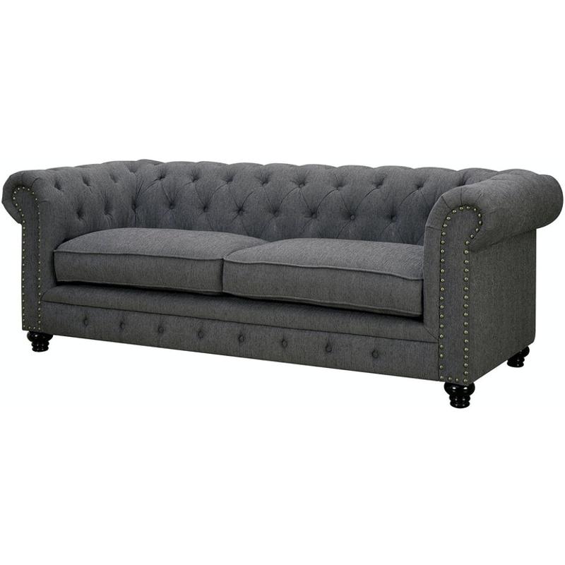 Cm6269gy-sf Furniture Of America Stanford Living Room Furniture Sofa