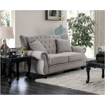 Cm6572gy-lv Furniture Of America Living Room Furniture Loveseat