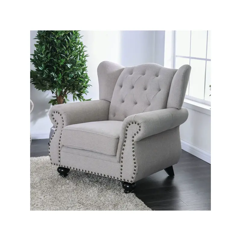 Cm6572gy-ch Furniture Of America Living Room Furniture Living Room Chair