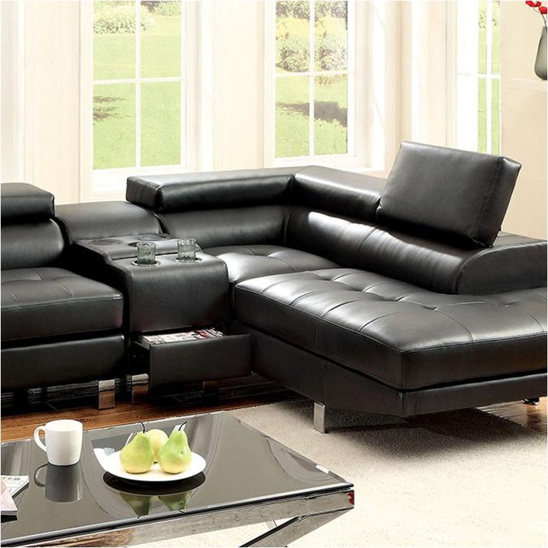 Cm6833bk Furniture Of America Kemina Living Room Furniture Sectional