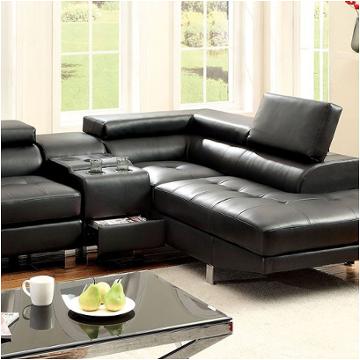 Cm6833bk Furniture Of America Kemina Living Room Furniture Sectional
