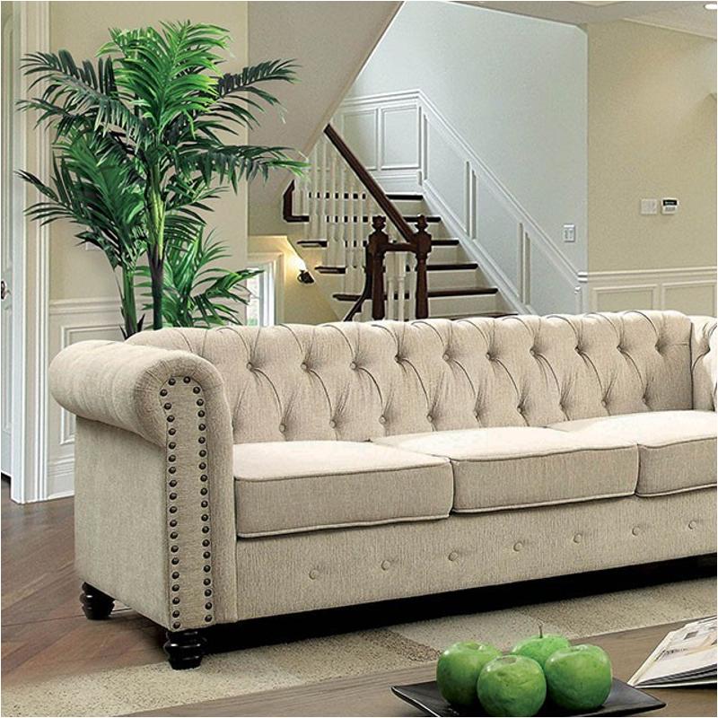 Cm6342iv-sf Furniture Of America Winifred Living Room Furniture Sofa