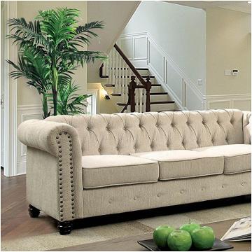 Cm6342iv-sf Furniture Of America Winifred Living Room Furniture Sofa