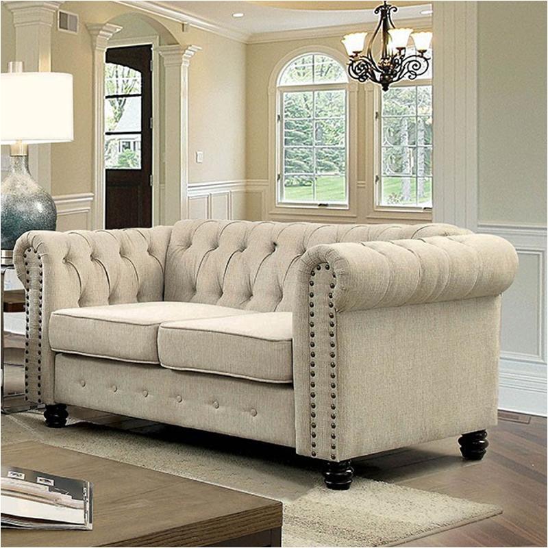 Cm6342iv-lv Furniture Of America Winifred Living Room Furniture Loveseat
