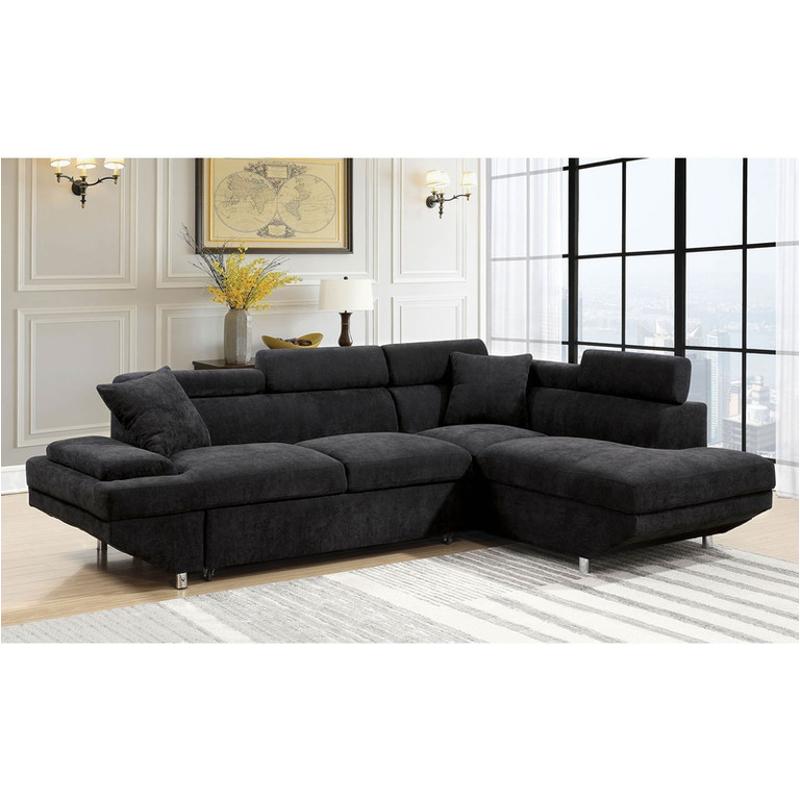 Cm6124bk Furniture Of America Foreman Living Room Furniture Sectional