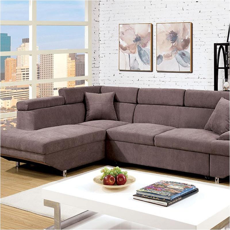 Cm6125br Furniture Of America Foreman Living Room Furniture Sectional