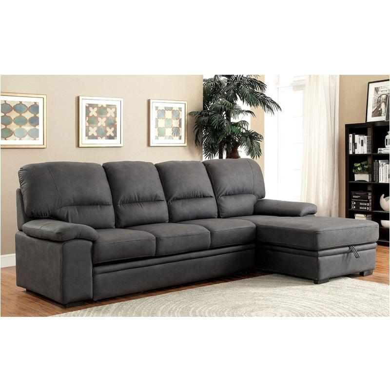 Cm6908bk Furniture Of America Alcester Living Room Furniture Sectional