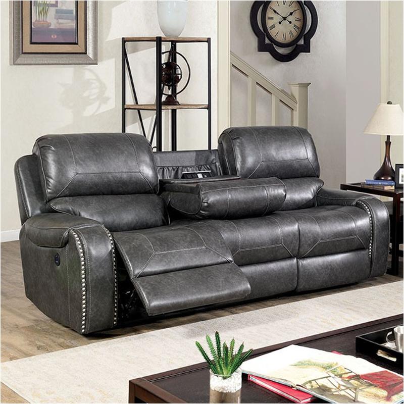 Cm6950gy-sf Furniture Of America Walter Living Room Furniture Sofa
