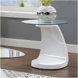 Foa4042wh-e Furniture Of America Nahara Living Room Furniture End Table