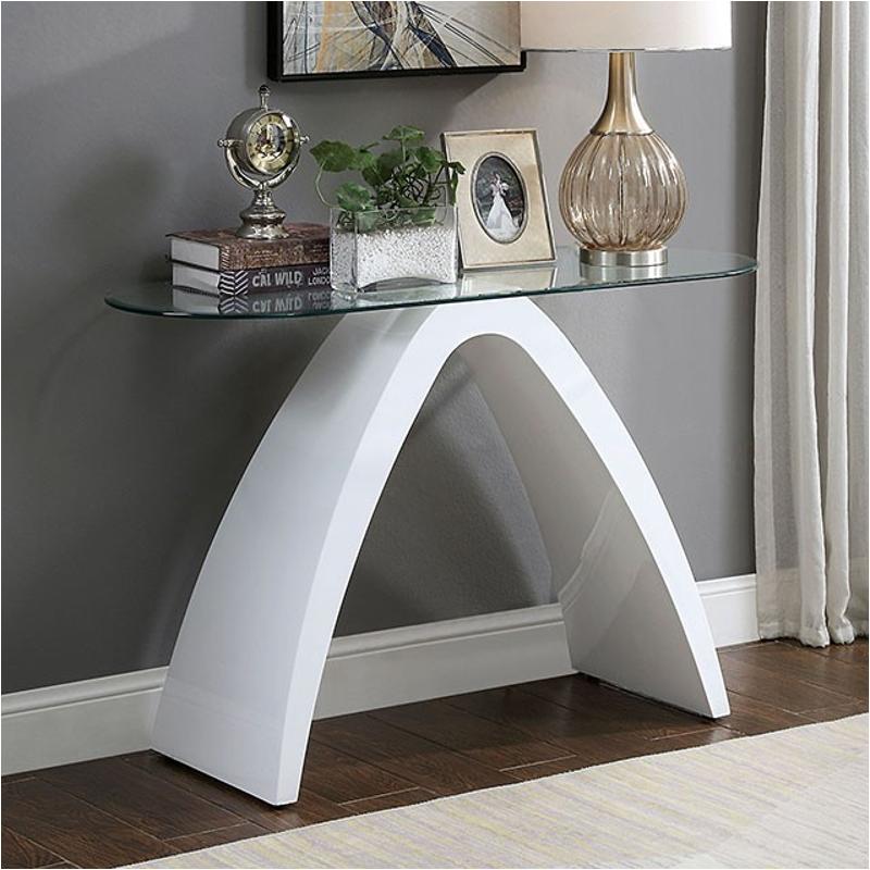 Foa4042wh-s Furniture Of America Nahara Living Room Furniture Sofa Table