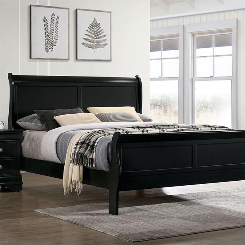 Cm7966bk-f Furniture Of America Louis Philippe Bedroom Furniture Bed