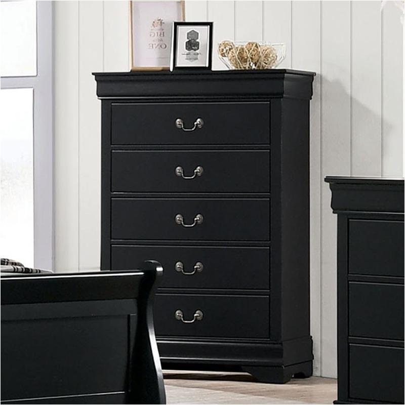 Cm7966bk-c Furniture Of America Louis Philippe Bedroom Furniture Chest