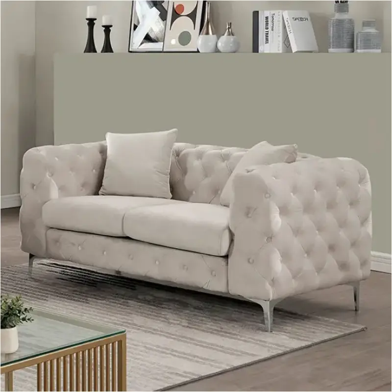 Cm6498bg-lv Furniture Of America Sapphira Living Room Furniture Loveseat