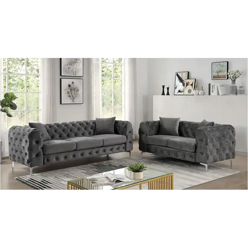 Cm6498dg-sf Furniture Of America Sapphira Living Room Furniture Sofa